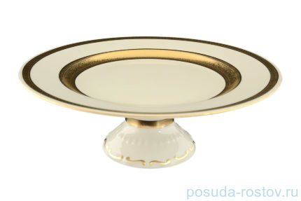 Тортница 32 см н/н &quot;Констанц /Двойная золотая лента /9321&quot; крем. / 056167