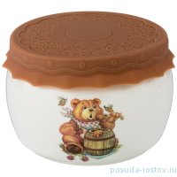 Емкость для меда/варенья 500 мл с силиконовой крышкой 11 х 8 см / 207098