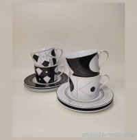 Набор чайных пар 250 мл 4 шт &quot;Дженни /Art Deco золото&quot; / 369232