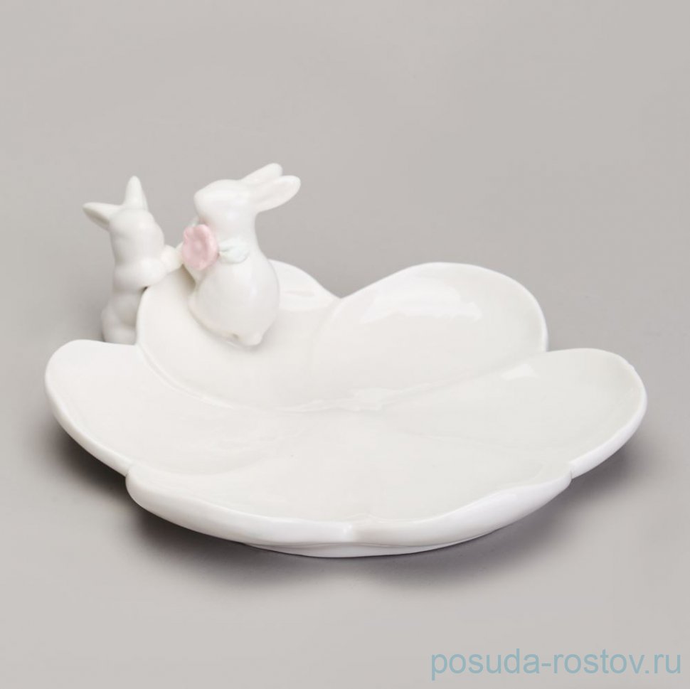 Блюдо 22,6 х 18,8 х 6,8 см круглое "Кролики" / 369634