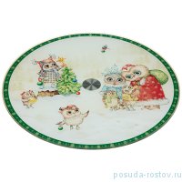 Блюдо 32 х 3 см вращающееся &quot;совы&quot; / 224900