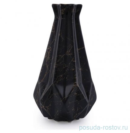 Ваза для цветов 30 см чёрная &quot;Bohca Black&quot; / 269495