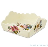 Салфетница 22 х 22 см квадратная &quot;Artigianato ceramico /Весенние лепестки&quot; / 171700