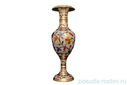 Ваза для цветов классика &quot;TAHNI&quot; латунь, цветная эмаль 36 / 009637