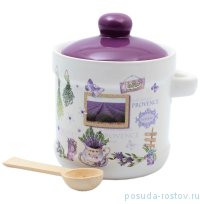 Банка для сыпучих продуктов с ложкой (13 х 11 х 12 см) &quot;Прованс&quot; / 130119