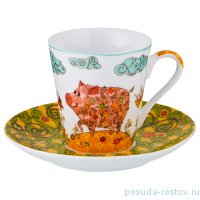 Кофейная пара 100 мл 1 шт &quot;Мистер и миссис Пиг&quot; / 194734