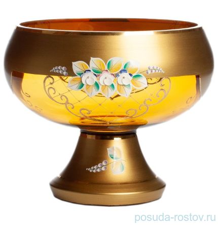 Конфетница 21 см н/н &quot;Лепка /Янтарная / золото&quot; / 152664