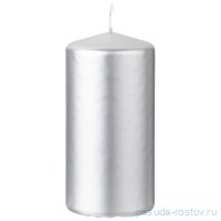 Свеча столбик 5 х 10 см /серебро металлик / 283008