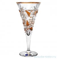 Бокалы для белого вина 250 мл 6 шт &quot;Glacier /С золотом&quot; хрусталь Йиглава / 072040
