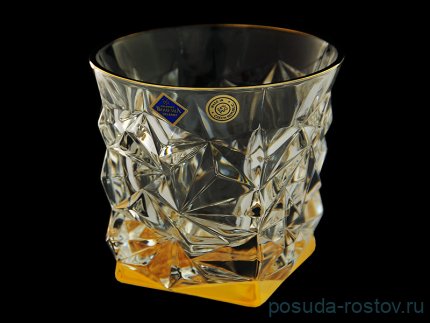 Стаканы для виски 350 мл 6 шт &quot;Glacier /С золотом&quot; хрусталь Йиглава / 069109