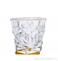 Стаканы для виски 350 мл 6 шт &quot;Glacier /С золотом&quot; хрусталь Йиглава / 069109