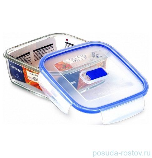 Контейнер 1,22 л квадратный стеклянный "Pure box active" / 161750