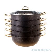 Пароварка 28 х 10 см с антипригарным покрытием 5,8 л &quot;GRANITE COUSCOUS PAN SET /GOLD&quot; / 151818