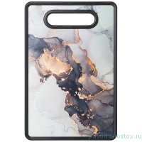 Разделочная доска 20 х 30 х 1,2 см прямоугольная чёрная &quot;moon art&quot; / 272768