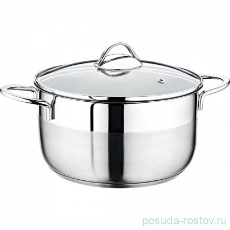 Кастрюля 22 х 12 см со стеклянной крышкой 4,3 л "SINGLE COOKWARE" / 284267