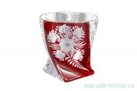 Стаканы для виски 340 мл 6 шт &quot;Квадро /Красный с цветочным узором&quot; / 098320