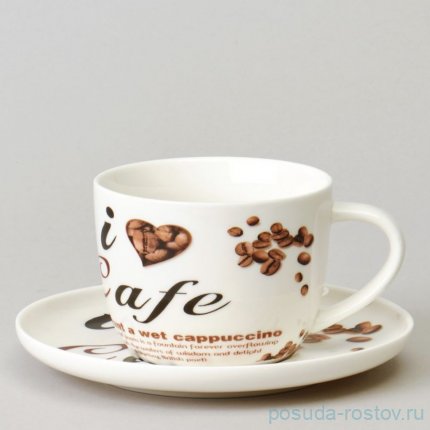 Набор чайных пар 250 мл 6 шт &quot;coffee mania&quot; / 365329