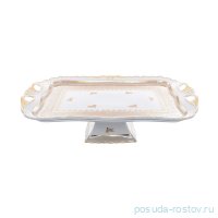 Поднос квадратный н/н &quot;Мария-Луиза /Бежевая с золотыми листиками&quot; / 171558