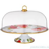 Тортница 30 см с крышкой н/н &quot;Agness /Маки&quot; / 256789