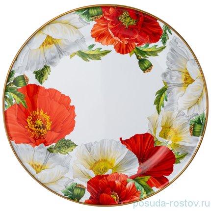 Тортница 30 см с крышкой н/н &quot;Agness /Маки&quot; / 256789
