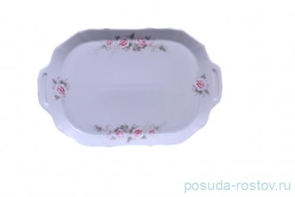Поднос 23 х 15 см прямоугольный &quot;Бернадотт /Серая роза /платина&quot; / 012783