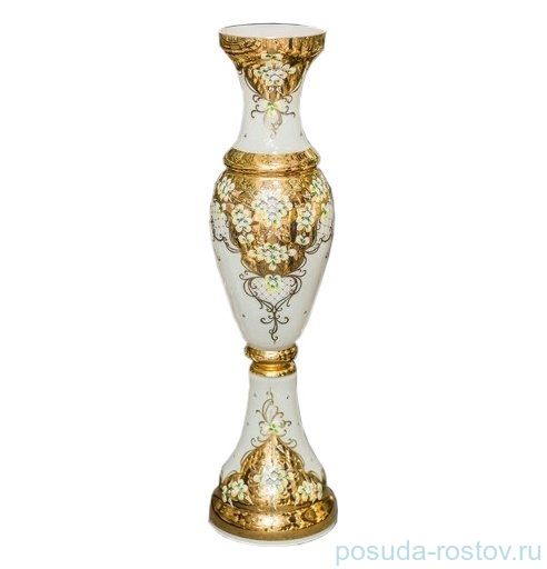 Ваза для цветов 100 см напольная "Лепка белая" / 034018