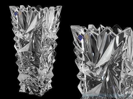 Ваза для цветов 30,5 см &quot;Glacier /Матовые льдинки&quot; хрусталь Йиглава / 157558