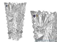 Ваза для цветов 30,5 см &quot;Glacier /Матовые льдинки&quot; хрусталь Йиглава / 157558