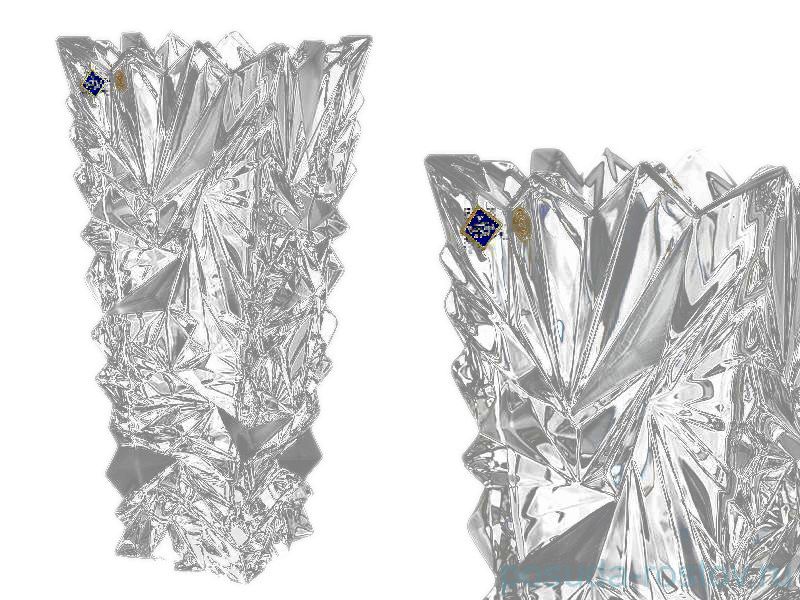 Ваза для цветов 30,5 см "Glacier /Матовые льдинки" хрусталь Йиглава / 157558