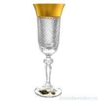 Бокалы для шампанского 150 мл 6 шт &quot;A. Crystal /Хрусталь с золотом&quot; / 104680