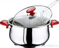Кастрюля-фритюрница 24 х 14 см крышка стеклянная 6,4 л &quot;SINGLE COOKWARE&quot; ручки бакелит / 295976