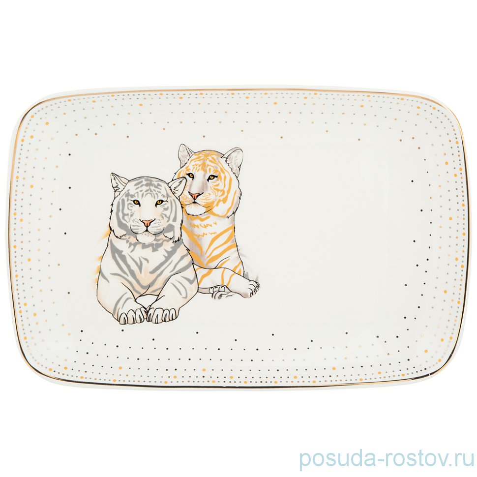 Блюдо 28 х 19 х 3 см прямоугольное белое "Top style" / 263418