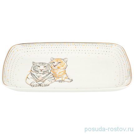 Блюдо 28 х 19 х 3 см прямоугольное белое &quot;Top style&quot; / 263418