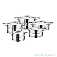 Набор посуды 10 предметов (16, 20, 22, 24,24 см) стеклянные крышки &quot;CYLINDER MODEL&quot; / 295999