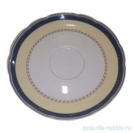Блюдце 14,5 см. 1 шт &quot;Роза /Синие вишни&quot; / 374674