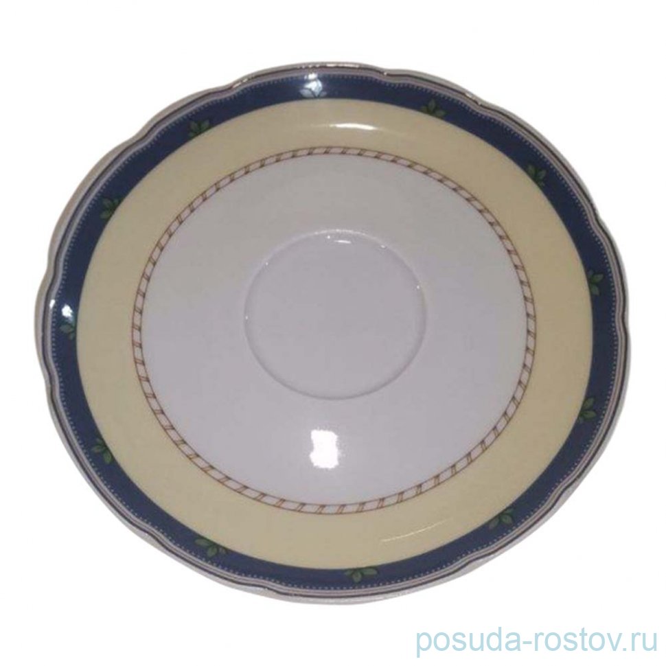 Блюдце 14,5 см. 1 шт "Роза /Синие вишни" / 374674