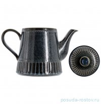 Ваза для цветов 16,5 см черно-синяя в крапинку &quot;Чайник /Black Kitchen&quot; / 376003