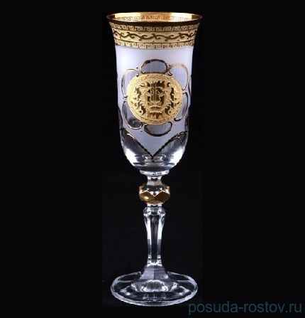 Бокалы для шампанского 150 мл 6 шт &quot;Кристина /Лев /Антик золото&quot; / 057935