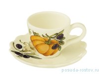 Набор кофейных пар 90 мл 6 шт &quot;Artigianato ceramico /Тыква&quot; / 149429