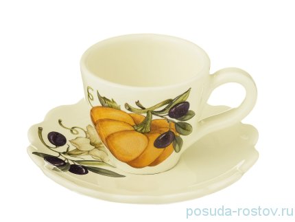 Набор кофейных пар 90 мл 6 шт &quot;Artigianato ceramico /Тыква&quot; / 149429