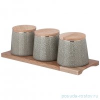 Набор для специй на деревянной одставке 4 предмета &quot;Grain /мятная&quot; / 341980