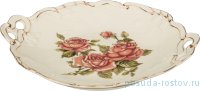 Блюдо 28 х 25 х 5 см овальное с ручками &quot;Корейская роза&quot; / 186442