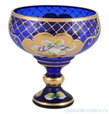 Ваза для конфет 13 см н/н "Лепка синяя" И-В / 097856