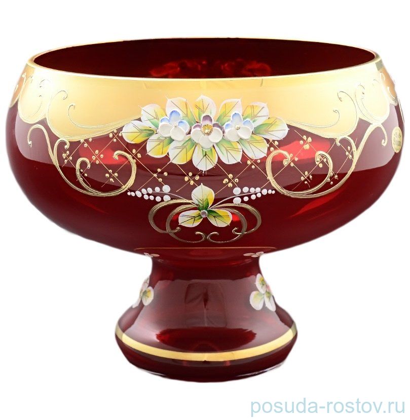 Конфетница 16 см н/н "Лепка красная /5849" / 033119