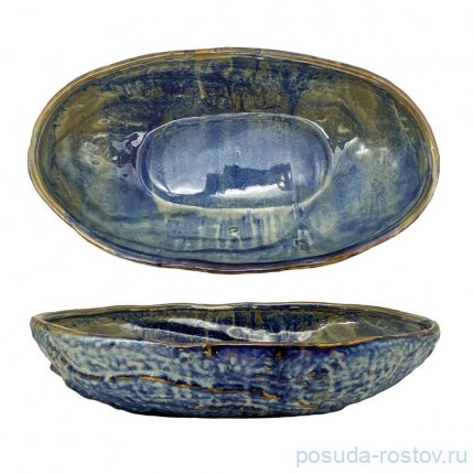 Блюдо 35 х 19 см овальное 1,5 л &quot;Aqua Blue&quot; / 367124