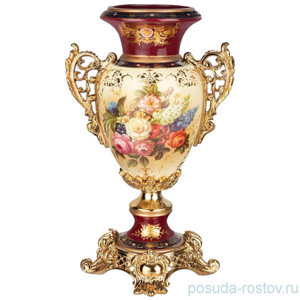 Ваза для цветов 27 х 16 х 46 см н/н с ручками / 273802