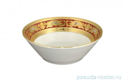 Набор салатников 14 см 6 шт &quot;Констанц /Алена золото 3D&quot; красные / 100762