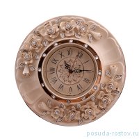 Часы 35 см настеннные круглые &quot;Цветы и стразы /Royal Classics&quot; / 151337