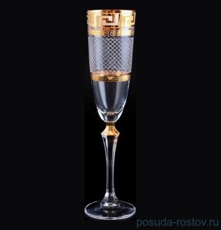 Бокалы для шампанского 200 мл 6 шт &quot;Элизабет /Версаче золото /Каро&quot; / 092080