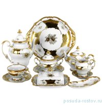 Чайный сервиз на 6 персон 31 предмет &quot;Кленовый лист /Белый&quot; / 001798